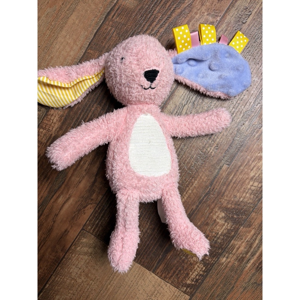 Sensory Snuggables Pink Security Snuggle Bunny Plush Crinkle Toy